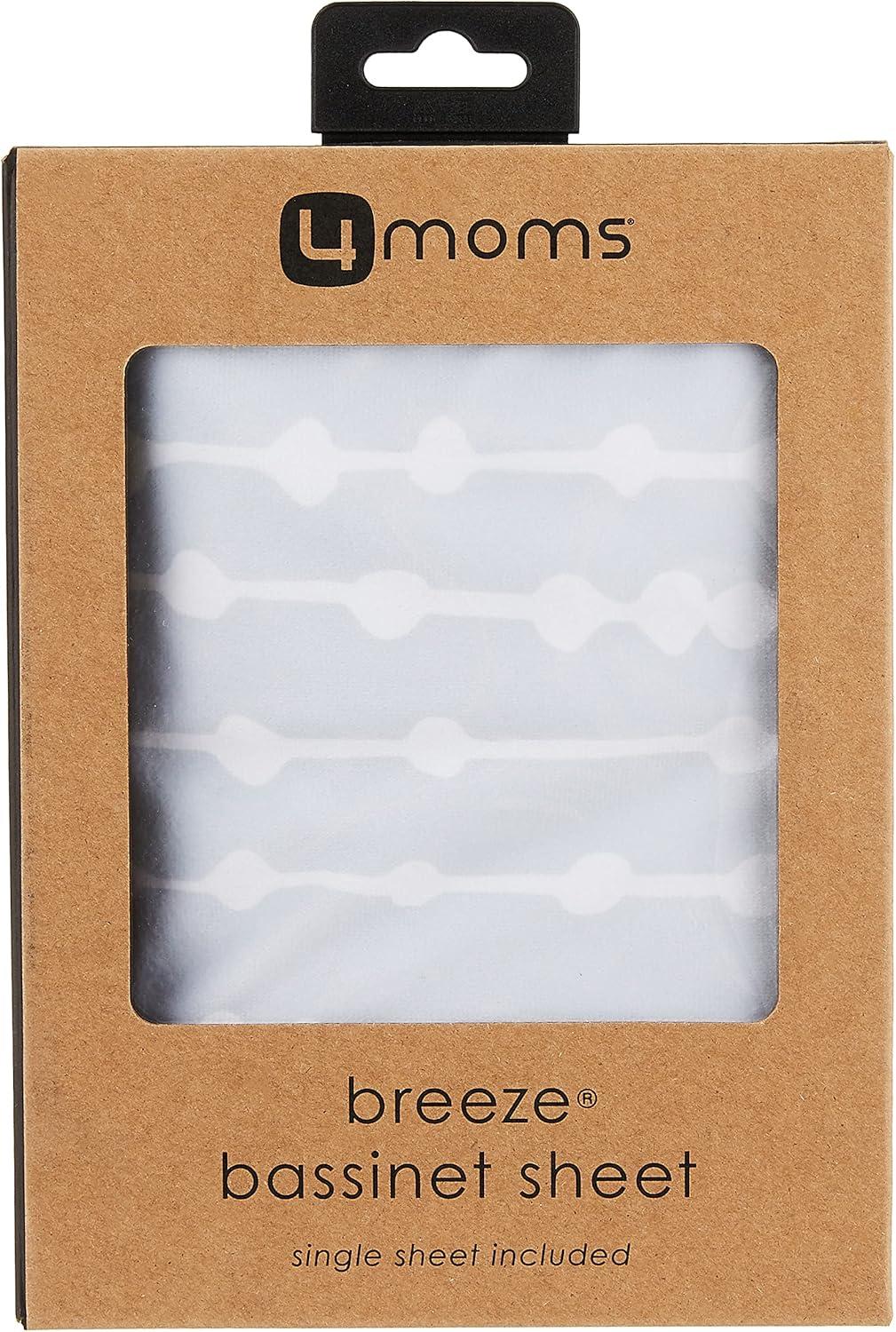 image4moms Breeze Bassinet Sheets Machine Washable and 100 Cotton WhiteGrey
