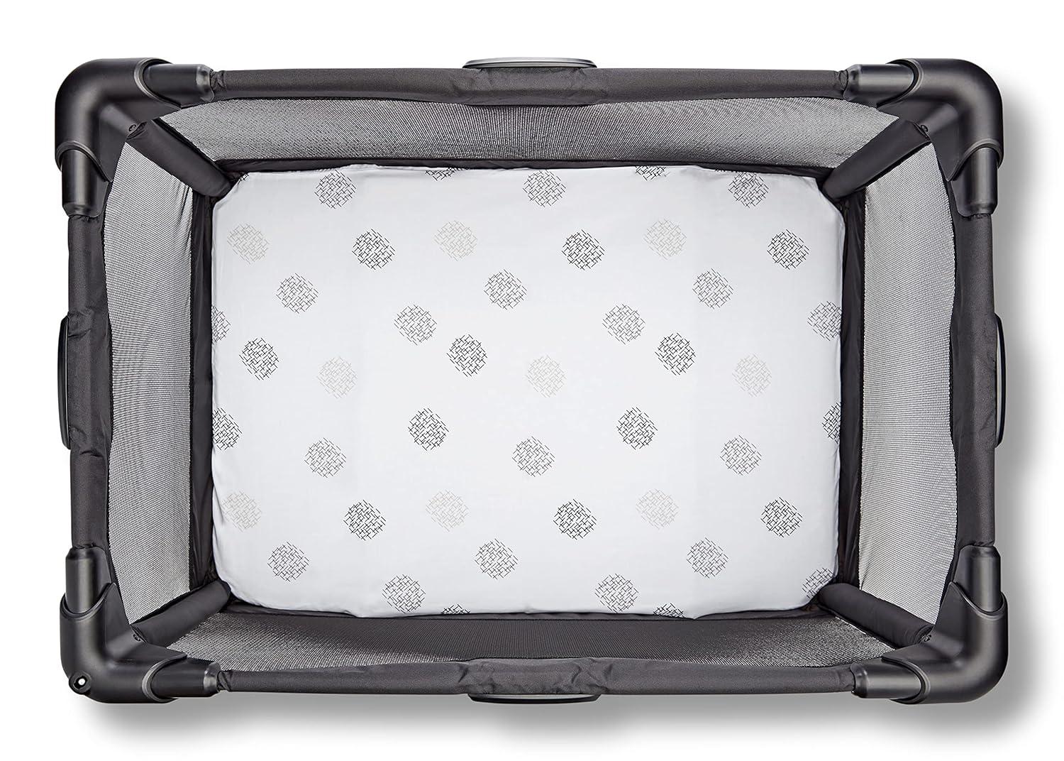 image4moms Breeze Playard Sheets Machine Washable and 100 Cotton WhiteWhite  Grey