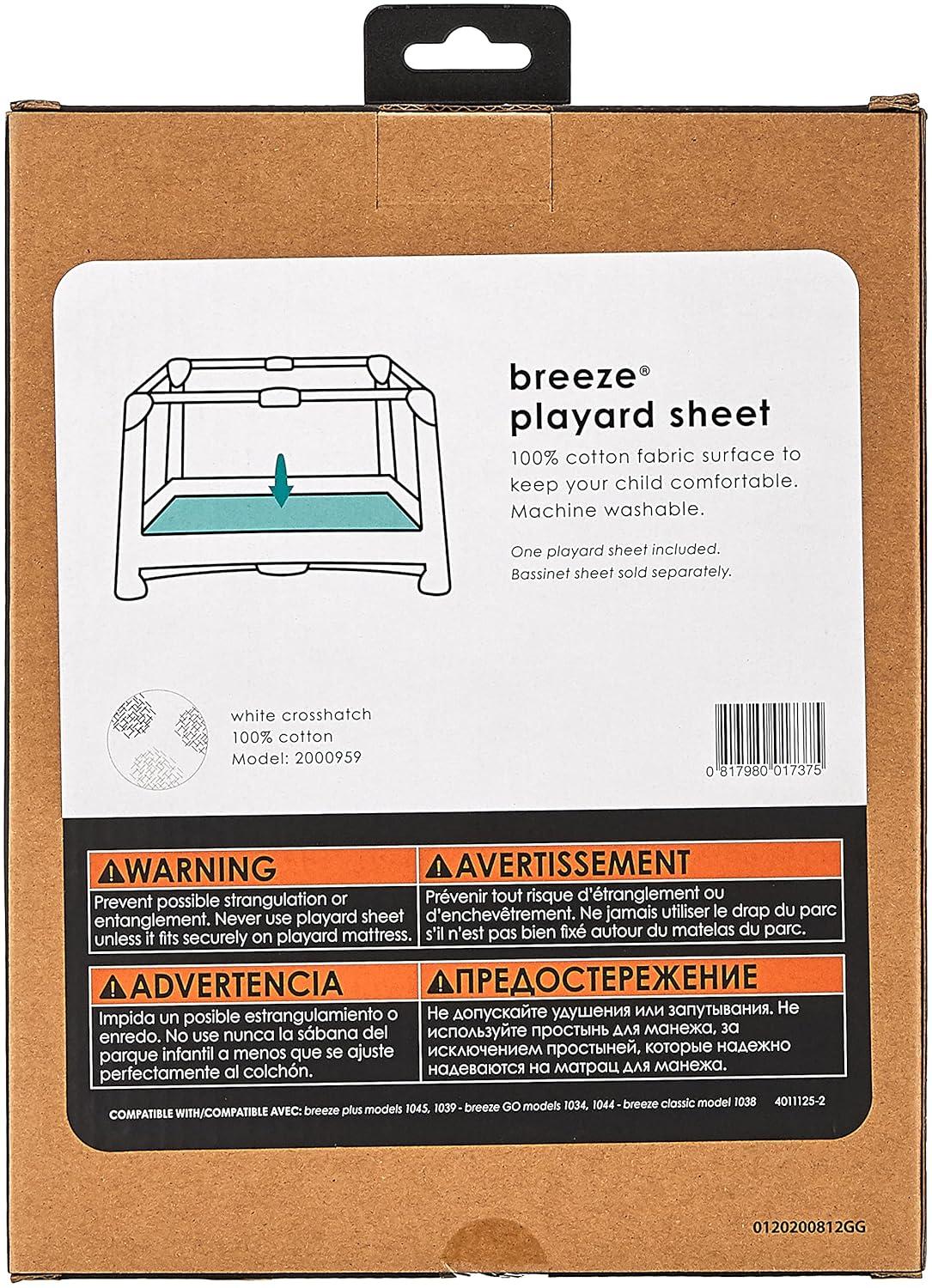 image4moms Breeze Playard Sheets Machine Washable and 100 Cotton WhiteWhite