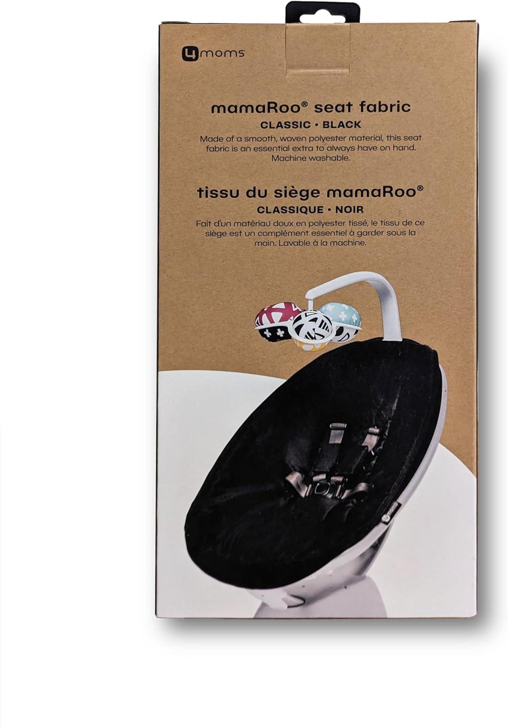 image4moms Extra Seat Fabric MamaRoo Baby Swing Model 1046 Black Classic Pack of 6Black