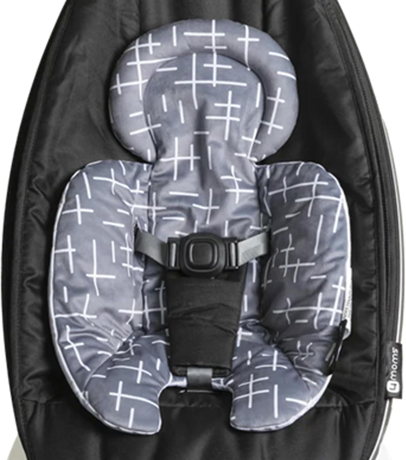 image4moms RockaRoo and MamaRoo Infant Insert Machine Washable Cool Mesh Fabric Reversible Design MintDark Grey