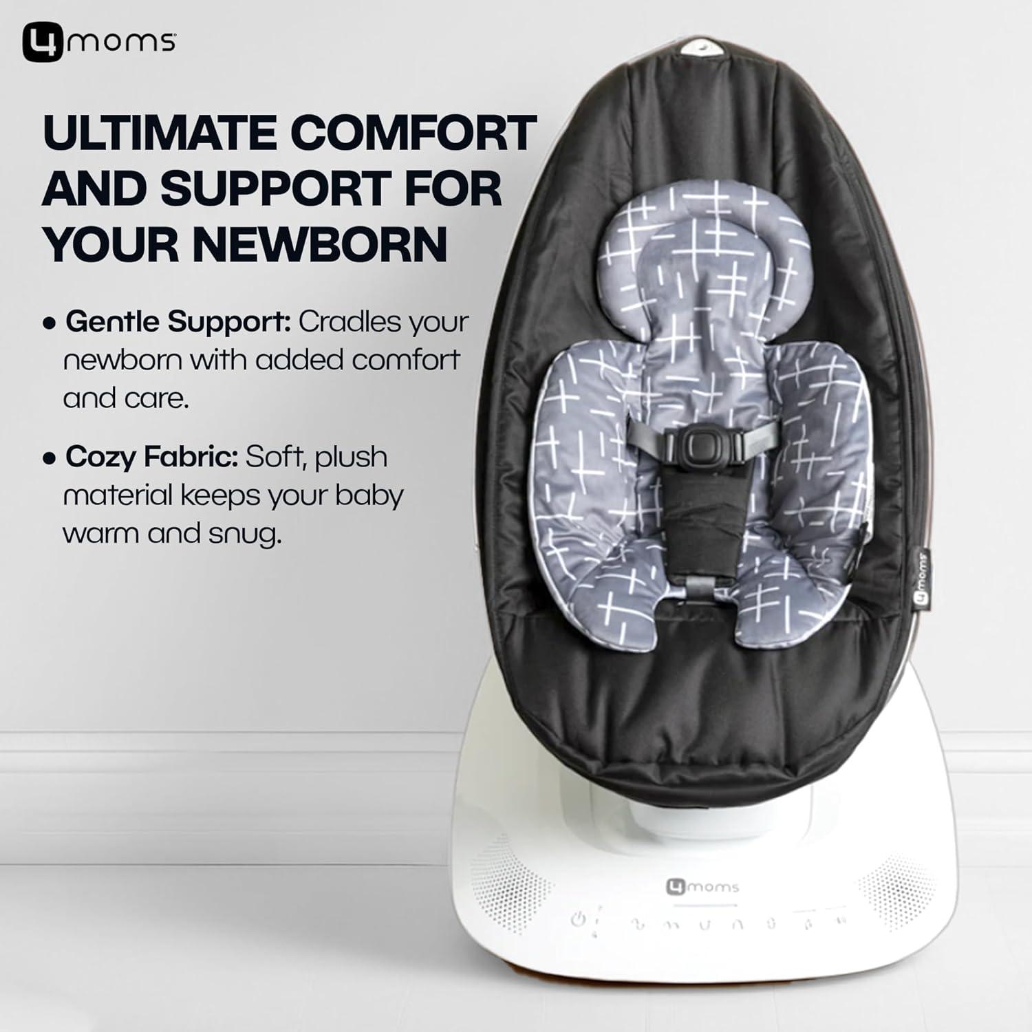 image4moms RockaRoo and MamaRoo Infant Insert Machine Washable Cool Mesh Fabric Reversible Design MintDark Grey