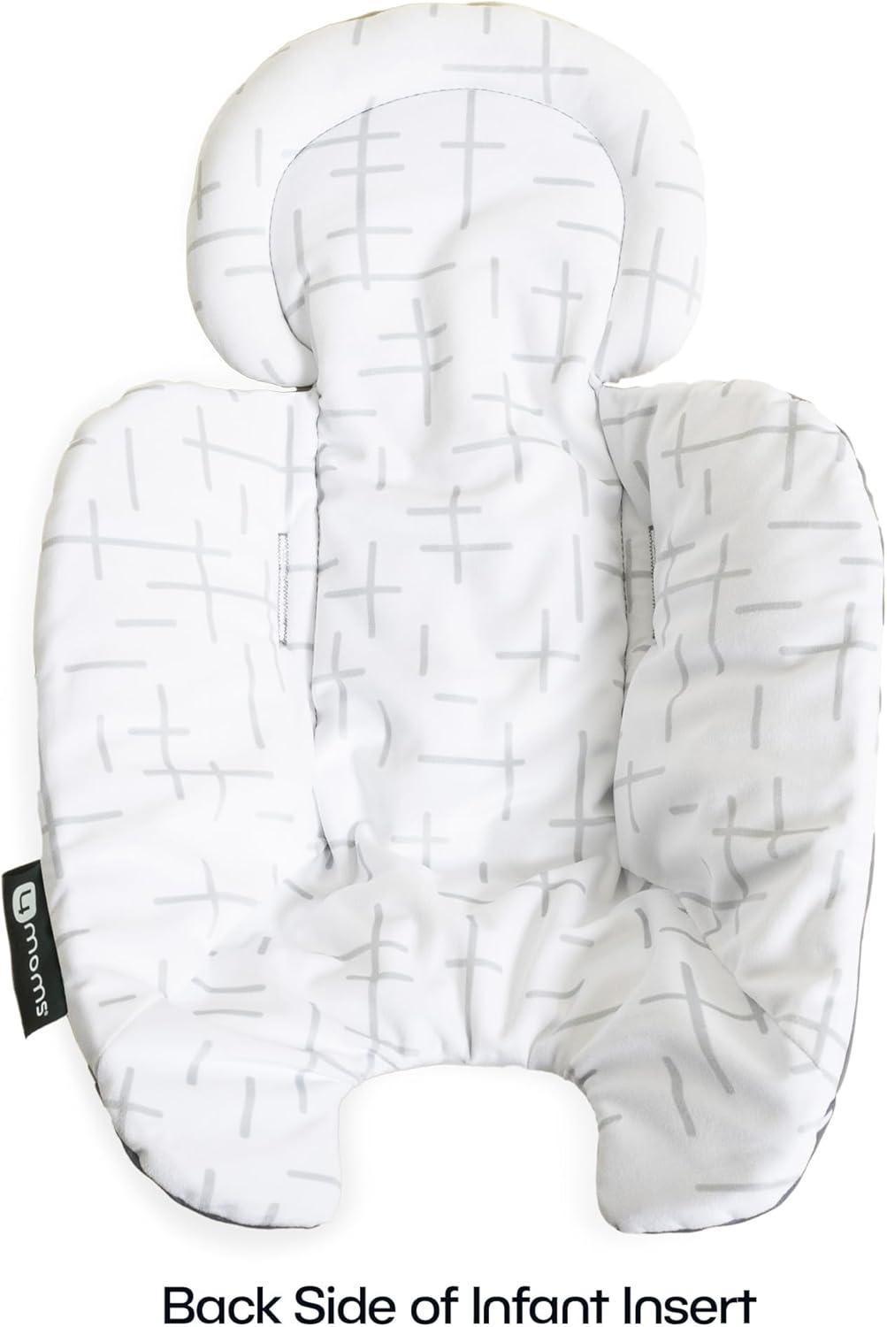 image4moms RockaRoo and MamaRoo Infant Insert Machine Washable Cool Mesh Fabric Reversible Design MintDark Grey