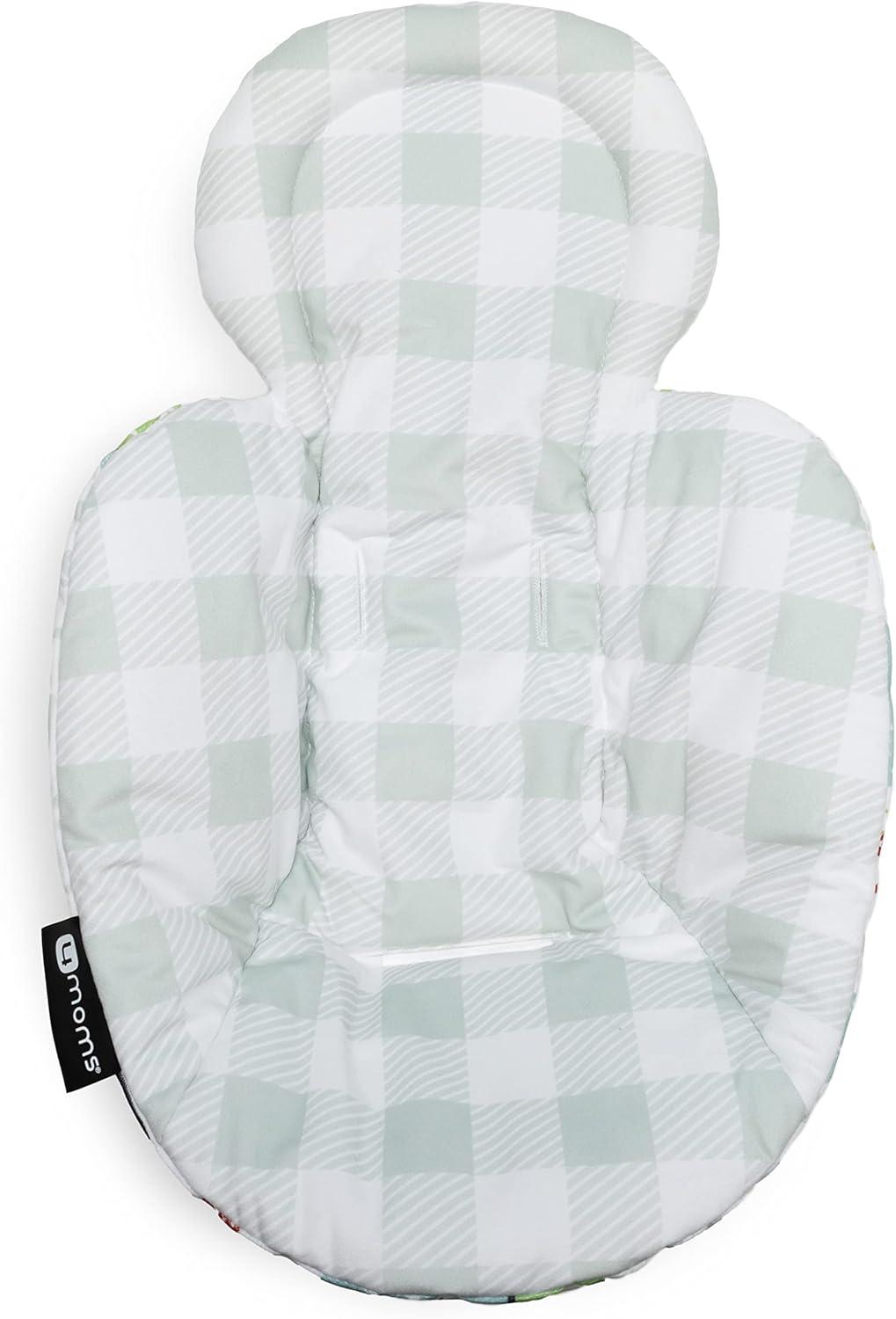 image4moms RockaRoo and MamaRoo Infant Insert Machine Washable Cool Mesh Fabric Reversible Design MintLittle Forest