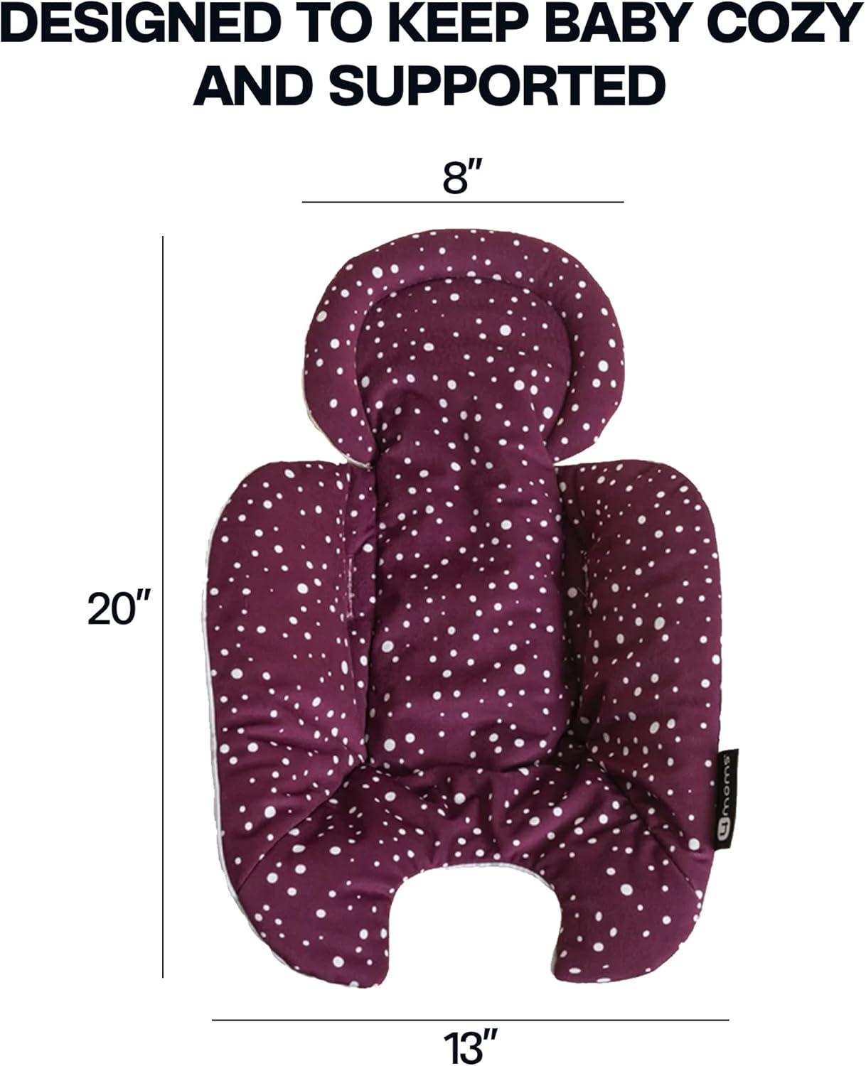 image4moms RockaRoo and MamaRoo Infant Insert Machine Washable Cool Mesh Fabric Reversible Design MintMaroon