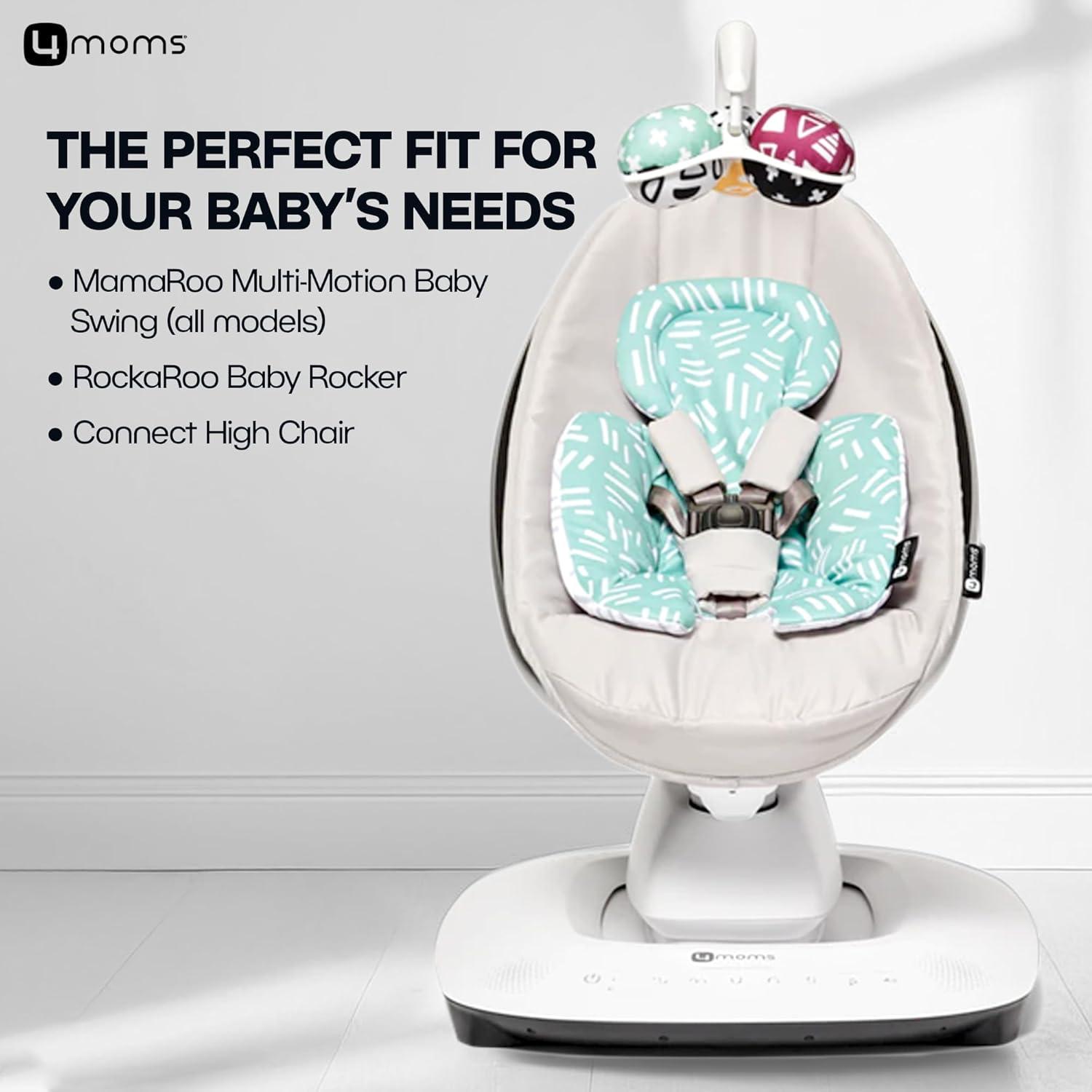 image4moms RockaRoo and MamaRoo Infant Insert Machine Washable Cool Mesh Fabric Reversible Design MintMint