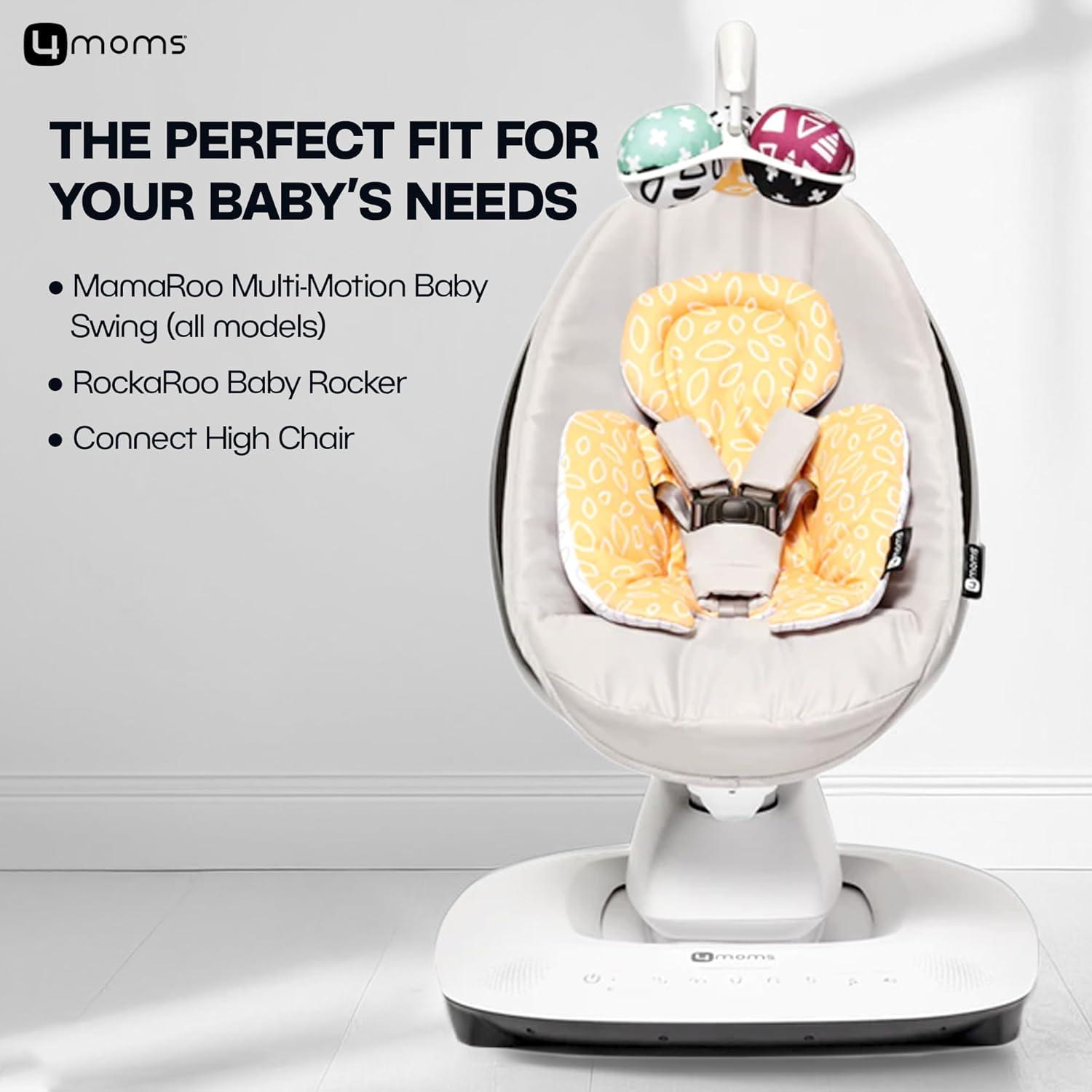 image4moms RockaRoo and MamaRoo Infant Insert Machine Washable Cool Mesh Fabric Reversible Design MintYellow