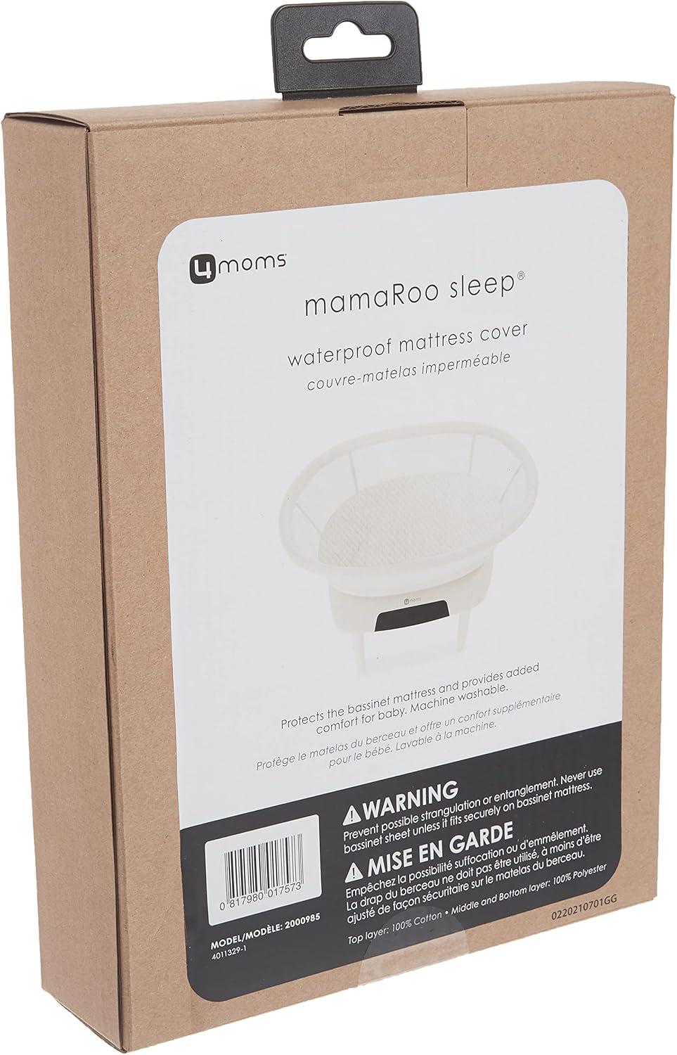 image4moms mamaRoo Sleep Bassinet Waterproof Mattress Cover White1 Count Pack of 1