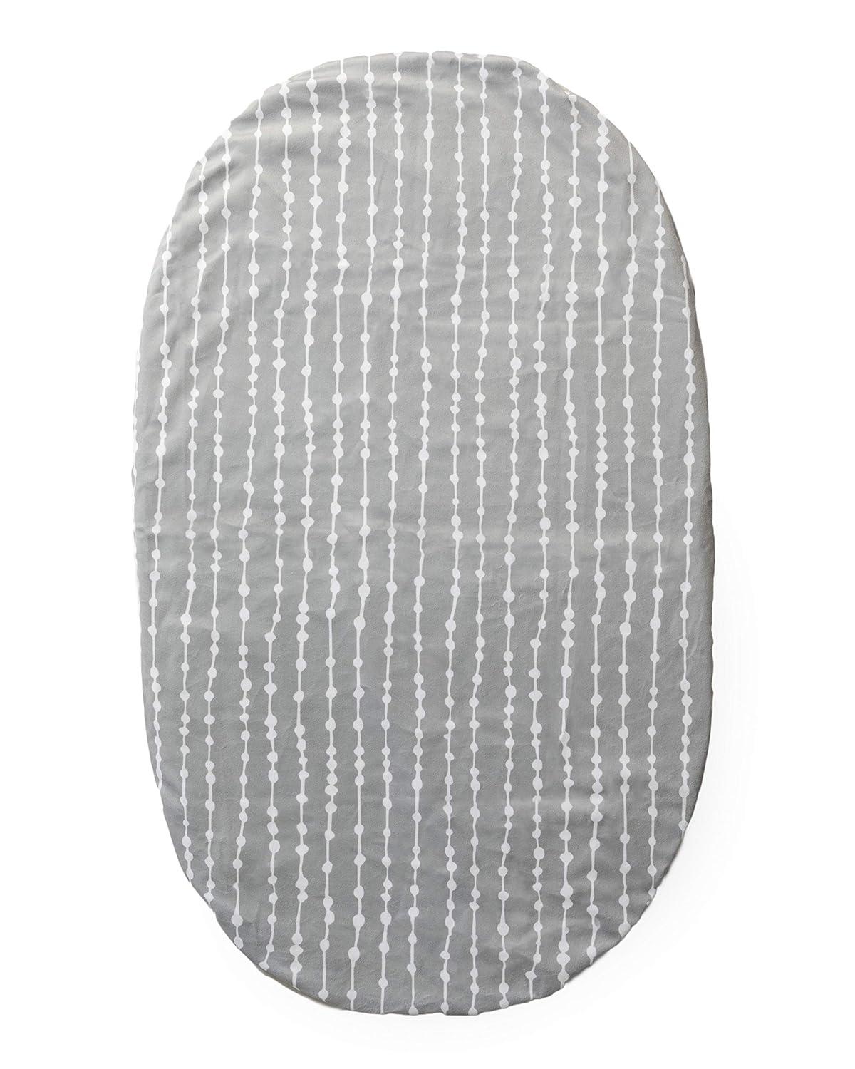 image4moms mamaRoo Sleep Waterproof Bassinet Sheet  Beads SageGrey