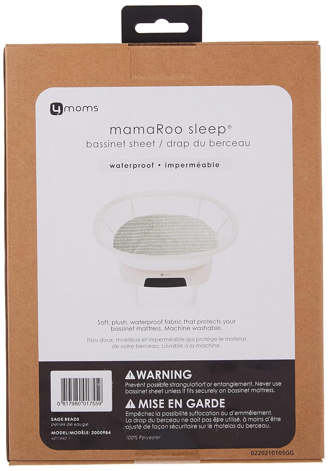 image4moms mamaRoo Sleep Waterproof Bassinet Sheet  Beads SageSage