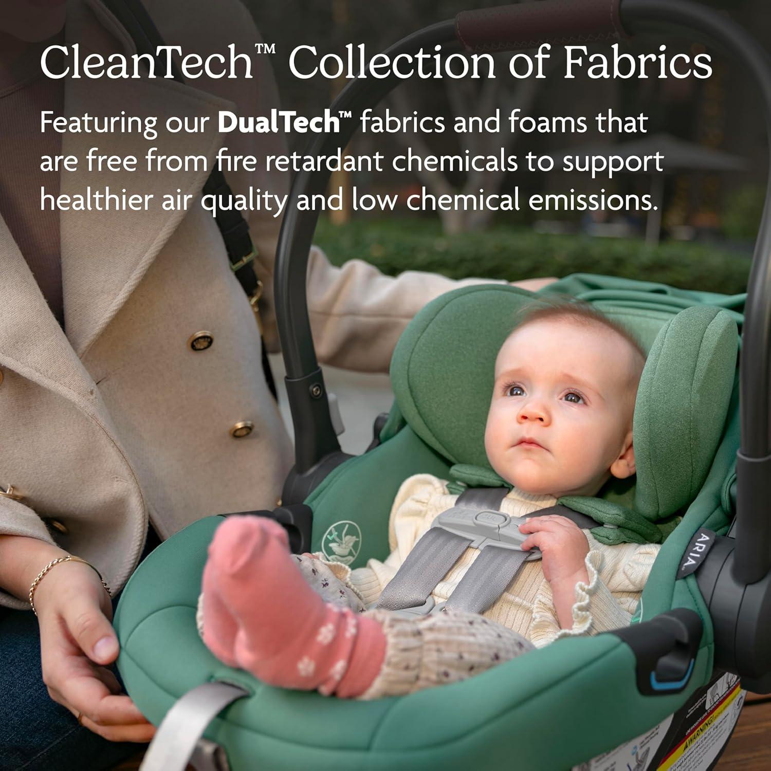 imageUPPAbaby Aria Lightweight Infant Car SeatJust Under 6 lbs for Easy PortabilityBase with Load Leg  Infant Insert IncludedDirect Stroller AttachmentGreyson Charcoal MlangeSaddle LeatherJake