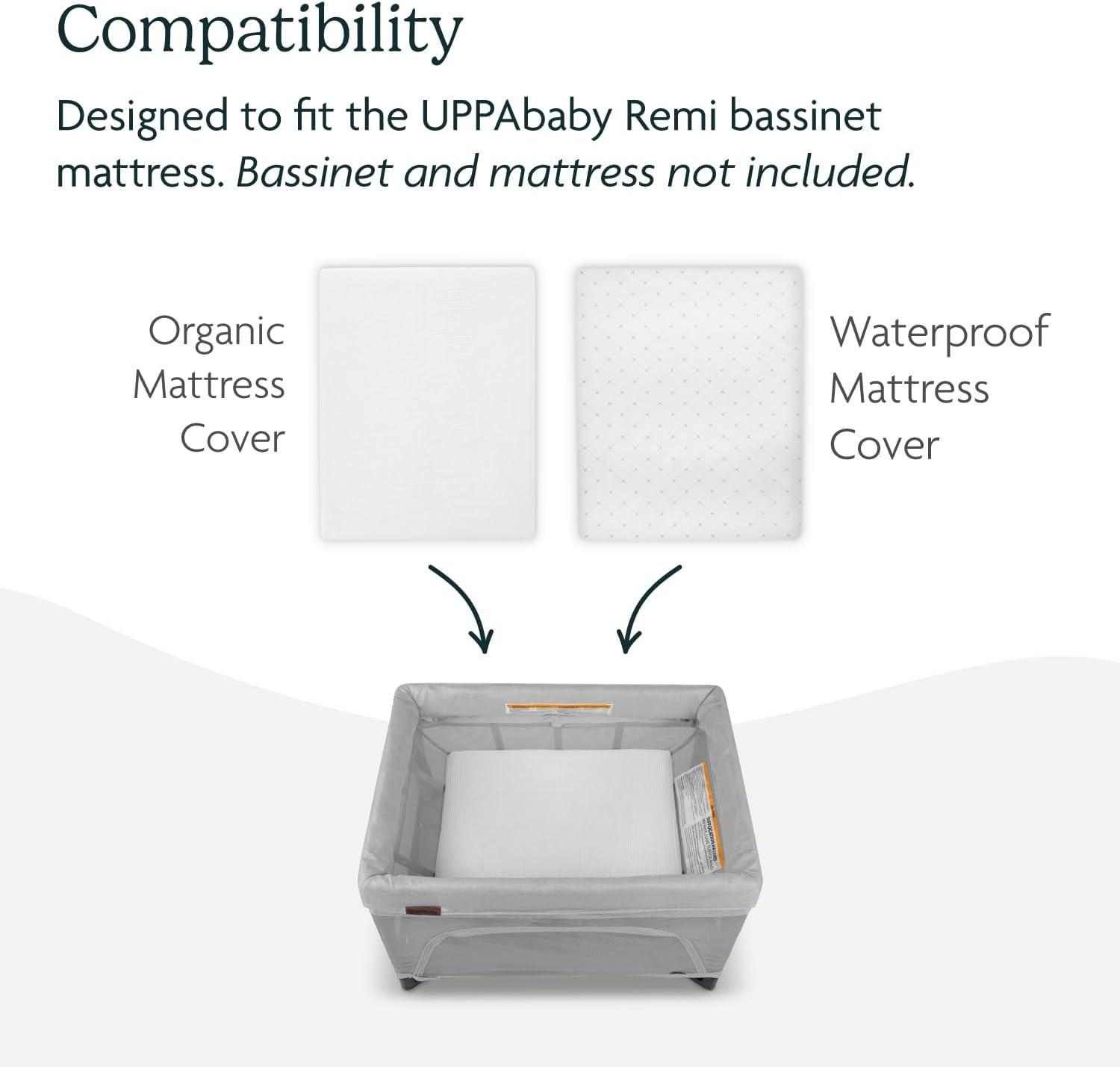 imageUPPAbaby Bassinet Covers for Remi Playard  Secure Attachment  Soft and Comfortable  Machine Washable  Set of 2  OrganicOrganic