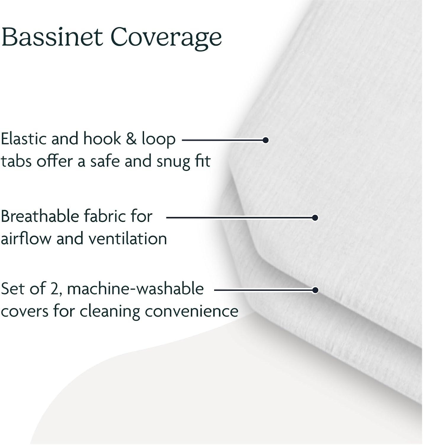 imageUPPAbaby Bassinet Covers for Remi Playard  Secure Attachment  Soft and Comfortable  Machine Washable  Set of 2  OrganicOrganic
