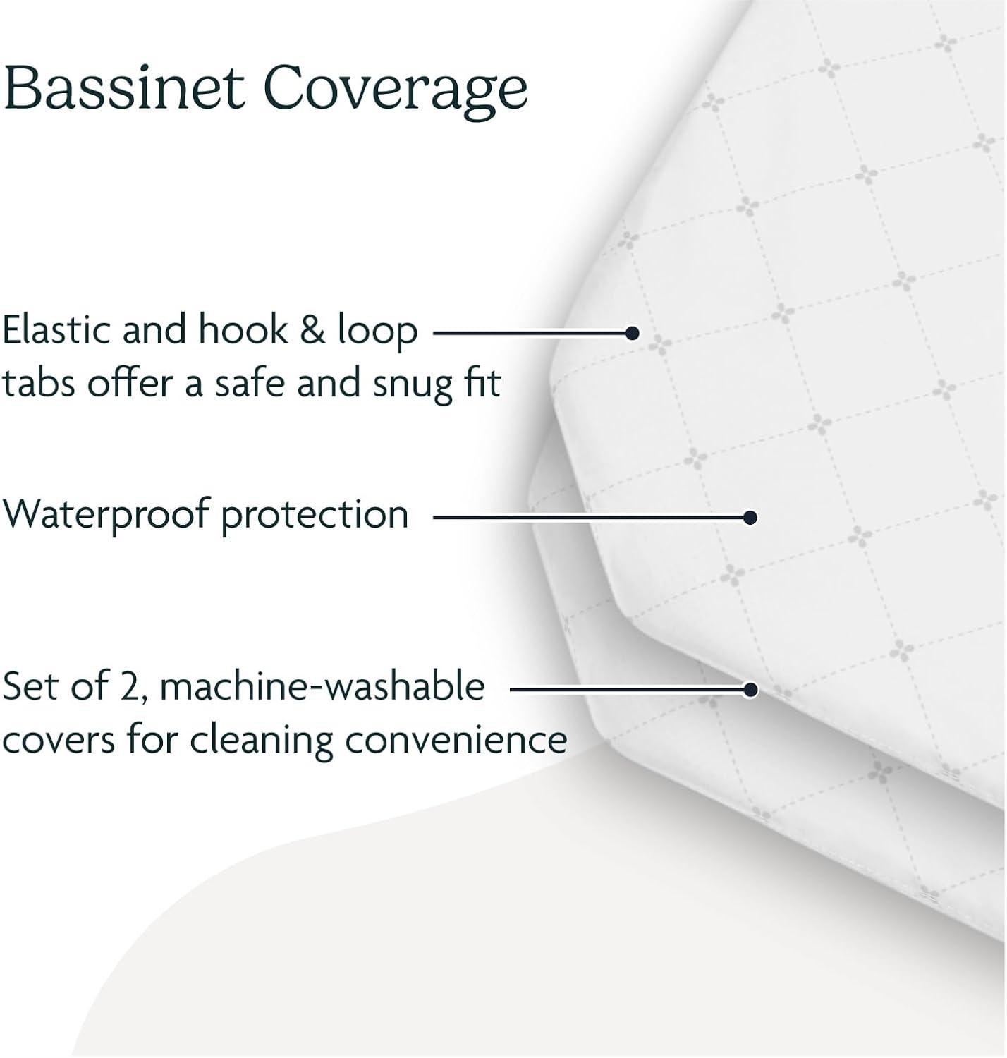 imageUPPAbaby Bassinet Covers for Remi Playard  Secure Attachment  Soft and Comfortable  Machine Washable  Set of 2  OrganicWaterproof