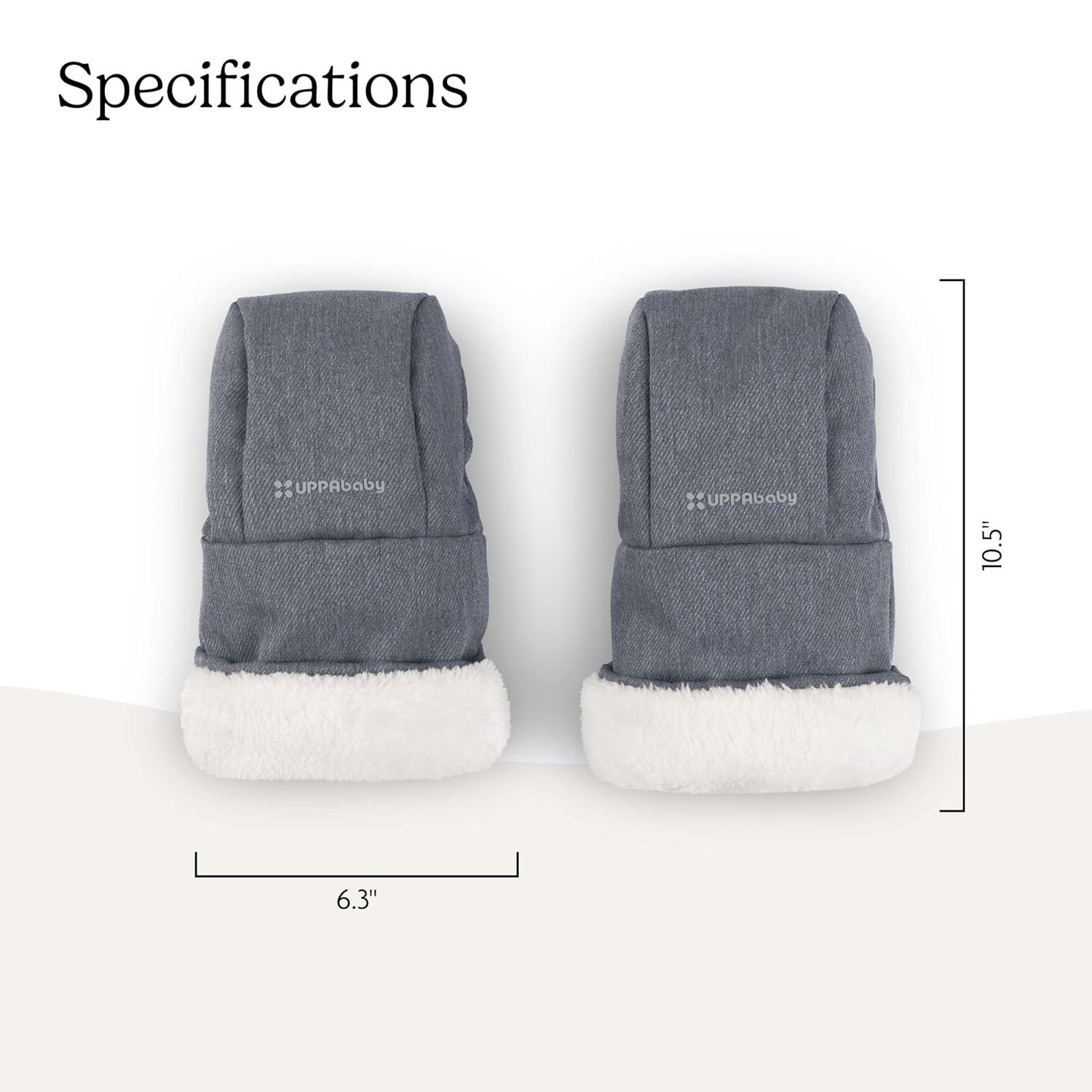 imageUPPAbaby CozyHandmuff  Easily Attaches to Stroller Handlebars  UltraPlush WeatherProof Hand Protection  Callum Stone BlueJulian Dusty Blue Mlange