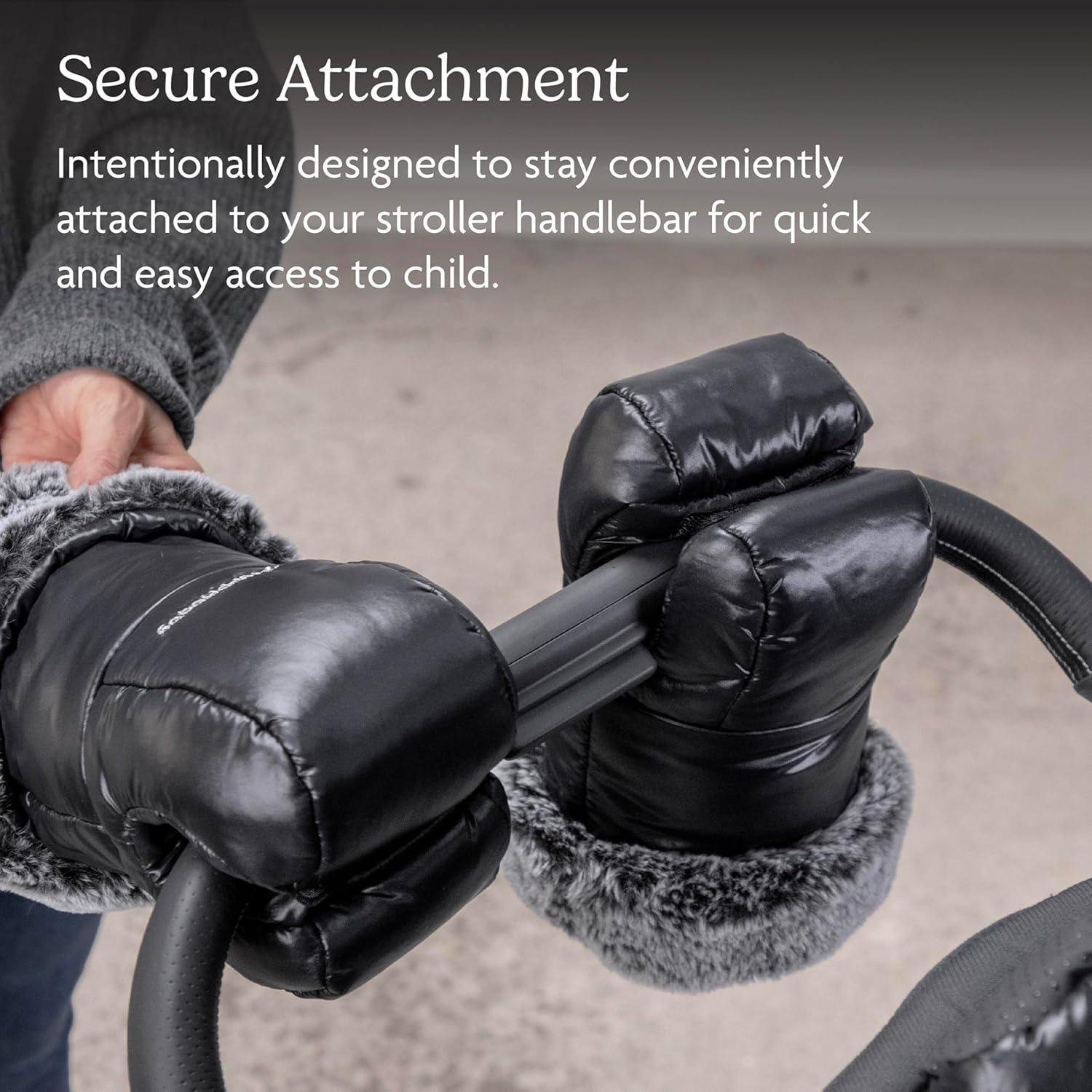 imageUPPAbaby CozyHandmuff  Easily Attaches to Stroller Handlebars  UltraPlush WeatherProof Hand Protection  Callum Stone BlueLyla Onyx Nylon