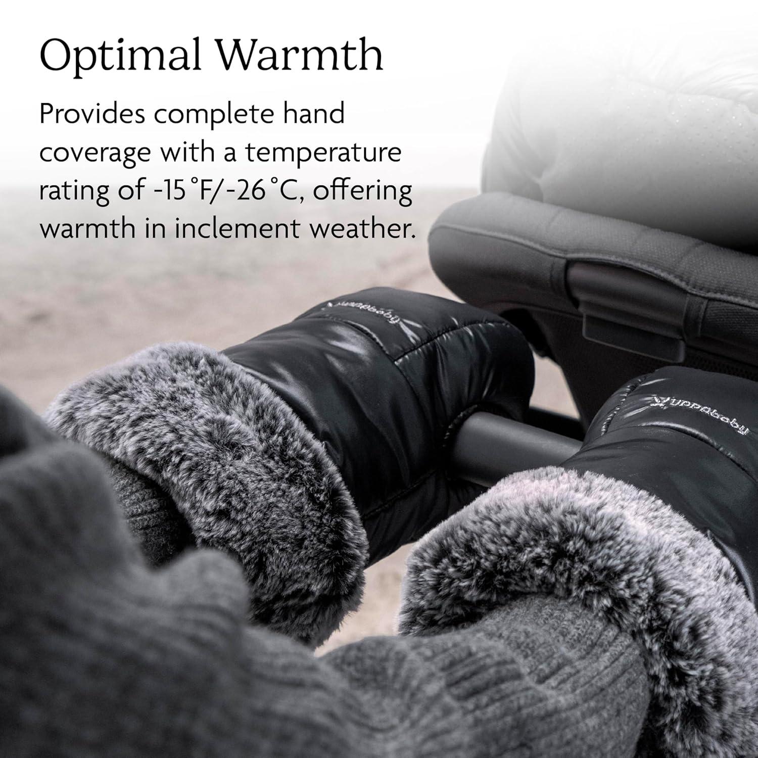 imageUPPAbaby CozyHandmuff  Easily Attaches to Stroller Handlebars  UltraPlush WeatherProof Hand Protection  Callum Stone BlueLyla Onyx Nylon