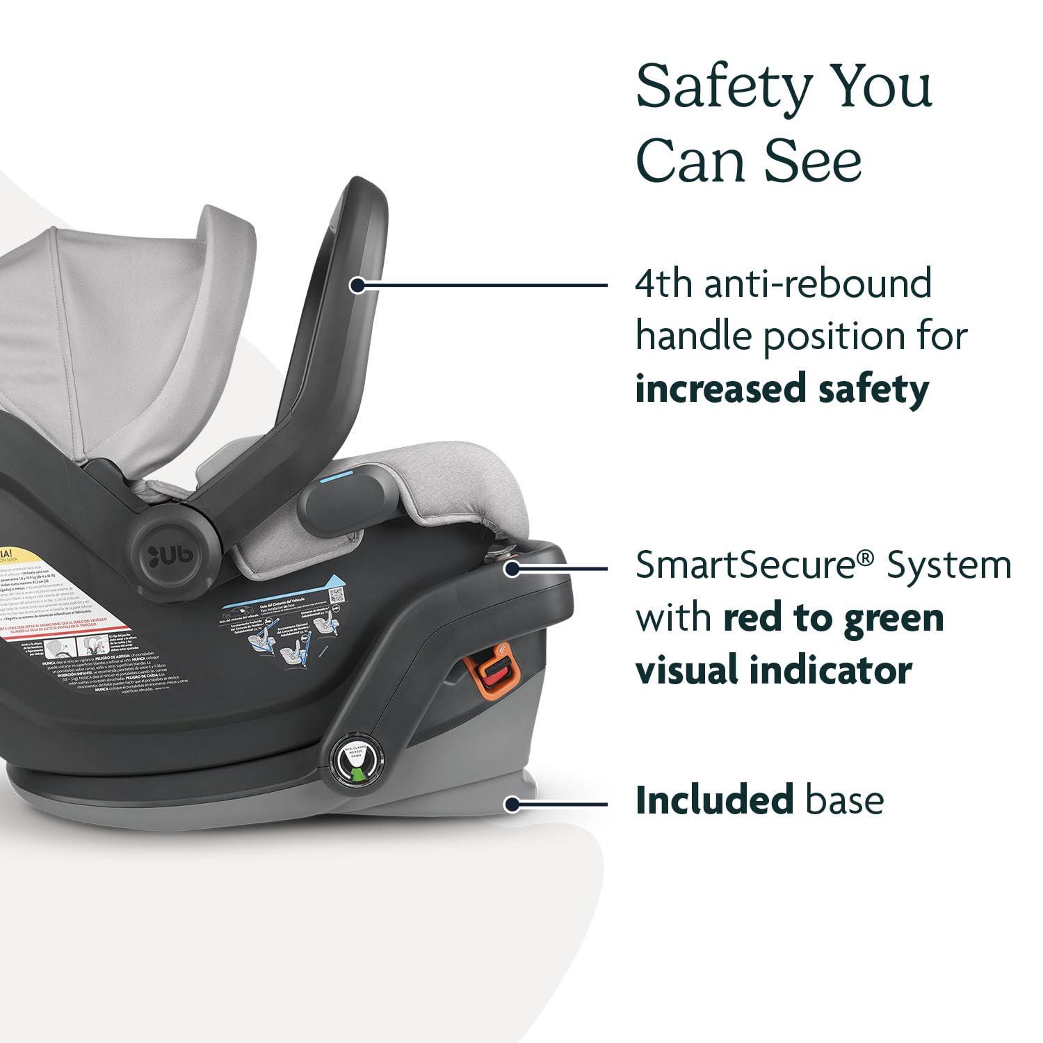 imageUPPAbaby Mesa V2 Infant Car SeatEasy InstallationInnovative SmartSecure TechnologyBase  Robust Infant Insert IncludedDirect Stroller AttachmentGreyson Charcoal MlangeStella