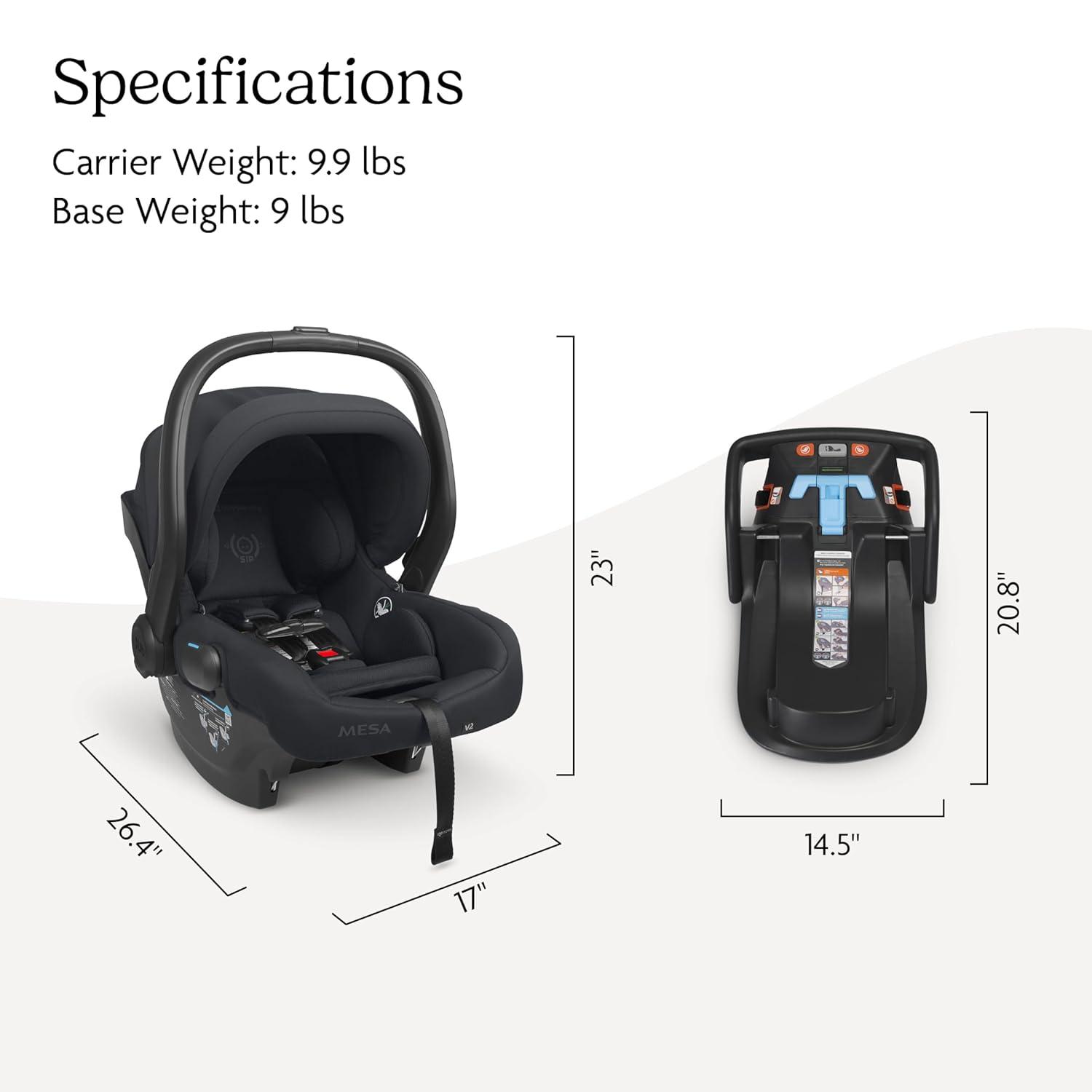 imageUPPAbaby Mesa V2 Infant Car SeatEasy InstallationInnovative SmartSecure TechnologyBase  Robust Infant Insert IncludedDirect Stroller AttachmentGreyson Charcoal MlangeJake