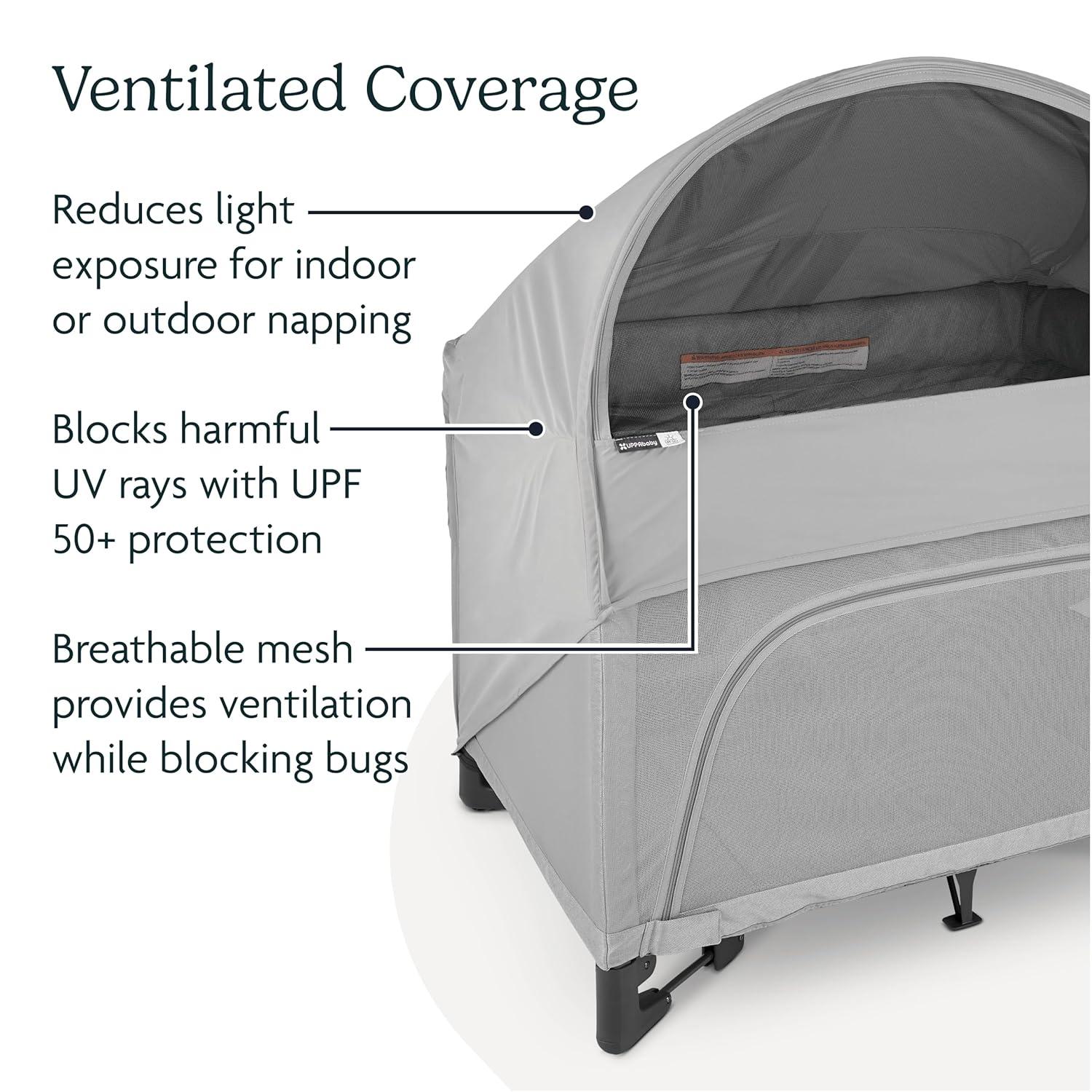 imageUPPAbaby Remi Canopy  Sun  Bug Protection  Ventilated Cover for Indoor or Outdoor Use  Folds Compactly for Travel