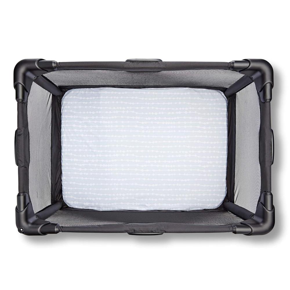 image4moms Breeze Playard Sheets Machine Washable and 100 Cotton WhiteGrey