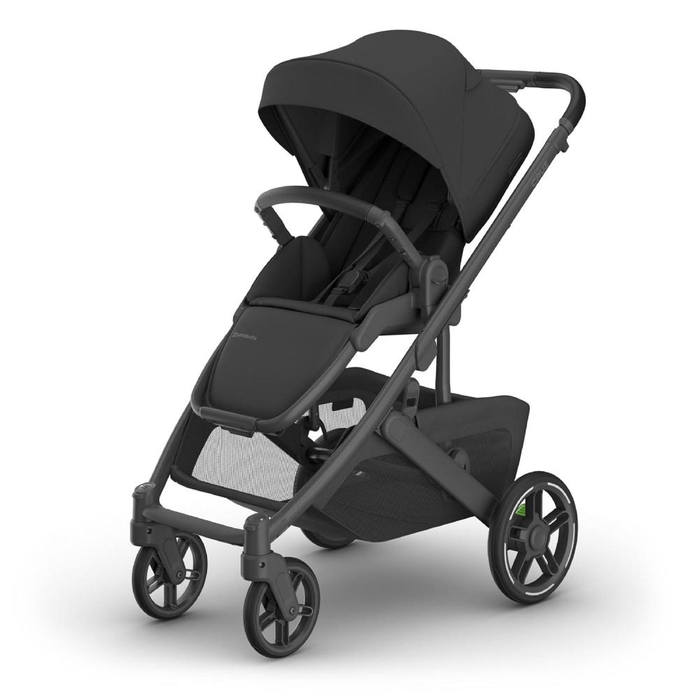 imageUPPAbaby Cruz V3 Stroller  from Birth  Car Seat Compatible  FullSize Reversible Seat  Infant Insert Bug and Rain Shields Included  Greyson Charcoal MlangeCarbon FrameSaddle LeatherJake Charcoal