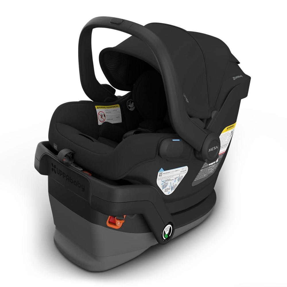 imageUPPAbaby Mesa V3 Infant Car Seat  Easy Installation  SmartSecure Technology  Attaches to Stroller  Base  Infant Insert Included  Greyson Charcoal MlangeJake Charcoal