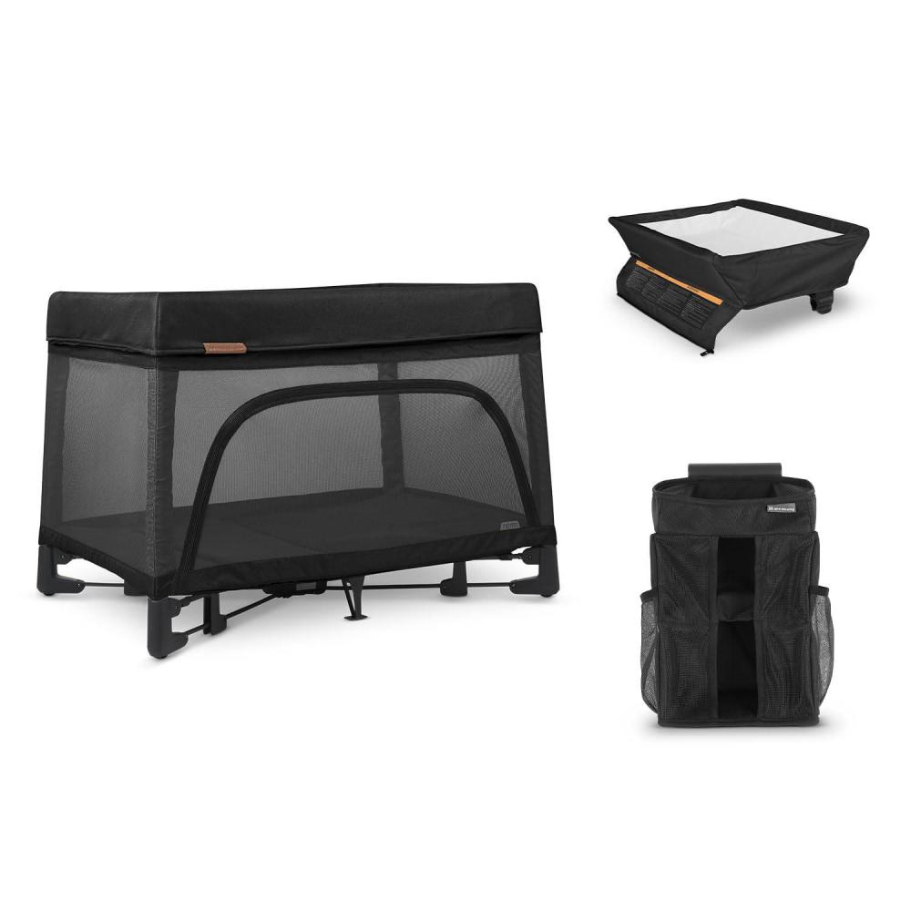 imageUPPAbaby Remi Playard Bundle Includes Remi Playard  Changing Station  Changing Station Organizer Travel Crib  Mesh Bassinet Storage Bag and Mattress Cover Included  Jake CharcoalJake