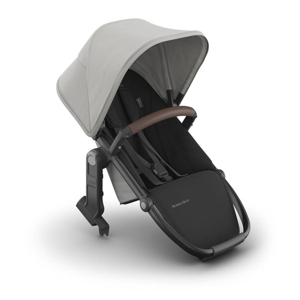 imageUPPAbaby RumbleSeat V3 Second Lower Seat  Compatible with Vista V2 and Vista V3  AllWeather Seat  Magnetic Buckle  Adapters Included  Jake CharcoalCarbon FrameBlack LeatherSavannah Pearl Gray JacquardCarbon FrameChestnut Leather