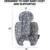 image4moms RockaRoo and MamaRoo Infant Insert Machine Washable Cool Mesh Fabric Reversible Design MintDark Grey