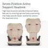 imageUPPAbaby Alta V2 High Back Booster SeatSevenPosition Active Support Headrest for Growing ChildrenSecureFit Integrated Belt Guide  PositionerCup Holder IncludedGreyson Grey MlangeAlmond Mlange