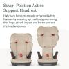 imageUPPAbaby Alta V2 High Back Booster SeatSevenPosition Active Support Headrest for Growing ChildrenSecureFit Integrated Belt Guide  PositionerCup Holder IncludedGreyson Grey MlangeBlack Mlange