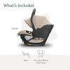 imageUPPAbaby Aria Lightweight Infant Car SeatJust Under 6 lbs for Easy PortabilityBase with Load Leg  Infant Insert IncludedDirect Stroller AttachmentGreyson Charcoal MlangeSaddle LeatherDeclan