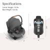 imageUPPAbaby Aria Lightweight Infant Car SeatJust Under 6 lbs for Easy PortabilityBase with Load Leg  Infant Insert IncludedDirect Stroller AttachmentGreyson Charcoal MlangeSaddle LeatherGreyson