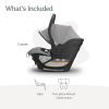 imageUPPAbaby Aria Lightweight Infant Car SeatJust Under 6 lbs for Easy PortabilityBase with Load Leg  Infant Insert IncludedDirect Stroller AttachmentGreyson Charcoal MlangeSaddle LeatherAnthony