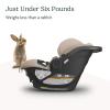 imageUPPAbaby Aria Lightweight Infant Car SeatJust Under 6 lbs for Easy PortabilityBase with Load Leg  Infant Insert IncludedDirect Stroller AttachmentGreyson Charcoal MlangeSaddle LeatherDeclan