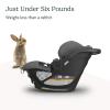 imageUPPAbaby Aria Lightweight Infant Car SeatJust Under 6 lbs for Easy PortabilityBase with Load Leg  Infant Insert IncludedDirect Stroller AttachmentGreyson Charcoal MlangeSaddle LeatherGreyson
