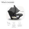 imageUPPAbaby Aria V2 Lightweight Infant Car Seat  Just Under 6 lbs  Base with Load Leg  Infant Insert  AllWeather FootCover Included  Direct Stroller Attachment  Declan Oat MlangeGreyson Charcoal Mlange