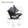 imageUPPAbaby Aria V2 Lightweight Infant Car Seat  Just Under 6 lbs  Base with Load Leg  Infant Insert  AllWeather FootCover Included  Direct Stroller Attachment  Declan Oat MlangeCallum Stone Blue