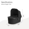 imageUPPAbaby Bassinet V3  Compatible with Vista Cruz Ridge Strollers  Overnight Sleep Solution  Mattress Sheet and Bug Shield Included  Savannah Pearl Gray JacquardCarbon FrameJake CharcoalCarbon Frame