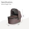 imageUPPAbaby Bassinet V3  Compatible with Vista Cruz Ridge Strollers  Overnight Sleep Solution  Mattress Sheet and Bug Shield Included  Savannah Pearl Gray JacquardCarbon FrameOwen Mocha MlangeCarbon Frame