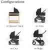 imageUPPAbaby Bassinet V3  Compatible with Vista Cruz Ridge Strollers  Overnight Sleep Solution  Mattress Sheet and Bug Shield Included  Savannah Pearl Gray JacquardCarbon FrameGreyson Charcoal MlangeCarbon Frame
