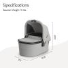imageUPPAbaby Bassinet V3  Compatible with Vista Cruz Ridge Strollers  Overnight Sleep Solution  Mattress Sheet and Bug Shield Included  Savannah Pearl Gray JacquardCarbon FrameSavannah Pearl Gray JacquardCarbon Frame
