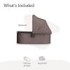 imageUPPAbaby Bassinet V3  Compatible with Vista Cruz Ridge Strollers  Overnight Sleep Solution  Mattress Sheet and Bug Shield Included  Savannah Pearl Gray JacquardCarbon FrameOwen Mocha MlangeCarbon Frame