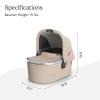 imageUPPAbaby Bassinet V3  Compatible with Vista Cruz Ridge Strollers  Overnight Sleep Solution  Mattress Sheet and Bug Shield Included  Savannah Pearl Gray JacquardCarbon FrameDeclan Oat MlangeSilver Frame