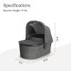 imageUPPAbaby Bassinet V3  Compatible with Vista Cruz Ridge Strollers  Overnight Sleep Solution  Mattress Sheet and Bug Shield Included  Savannah Pearl Gray JacquardCarbon FrameGreyson Charcoal MlangeCarbon Frame