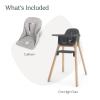imageUPPAbaby Ciro High Chair  Cushion Accessory Bundle Sleek EasytoClean Design PerfectFit Tray to Bring Baby to Table Plush Cushion for Added Comfort Machine Washable Fabric  Jake Charcoal