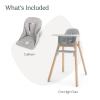 imageUPPAbaby Ciro High Chair  Cushion Accessory Bundle Sleek EasytoClean Design PerfectFit Tray to Bring Baby to Table Plush Cushion for Added Comfort Machine Washable Fabric  Chloe Grey