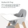 imageUPPAbaby Ciro High ChairSleek EasytoClean DesignPerfectFit Tray to Bring Baby to TablePatentPending HarnessDualPosition 180Degree Rotating FootrestCaleb Steel BlueRubberwoodChloe