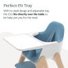 imageUPPAbaby Ciro High ChairSleek EasytoClean DesignPerfectFit Tray to Bring Baby to TablePatentPending HarnessDualPosition 180Degree Rotating FootrestCaleb Steel BlueRubberwoodCaleb